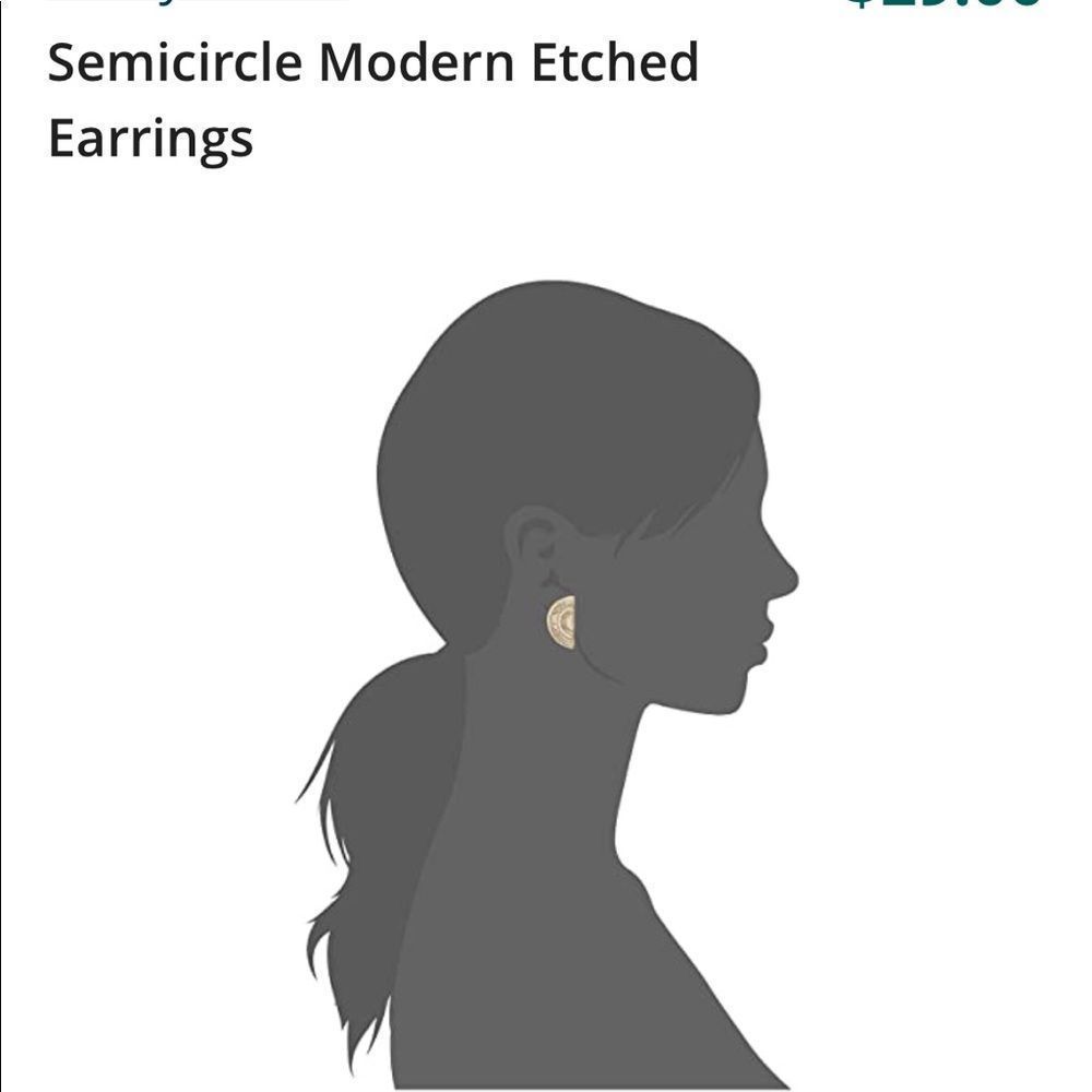 Cute lucky brand semi circle earrings
